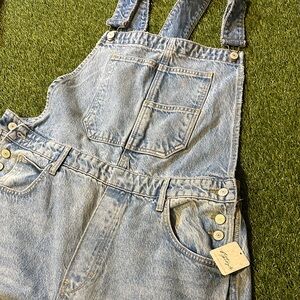 We The Free Faded Blue Denim Overalls Free People Anthropologie